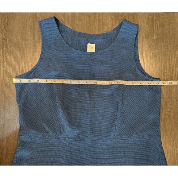 Vintage Kellwood Company Knee Length Jumper Dress Textured Blue Size 10 - Picture 5 of 8